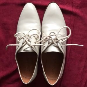 madewell leather jess oxford cream white 7.5